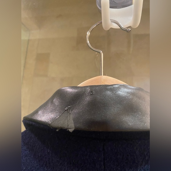 Top shop Coat with Leather Collar - Picture 3 of 6